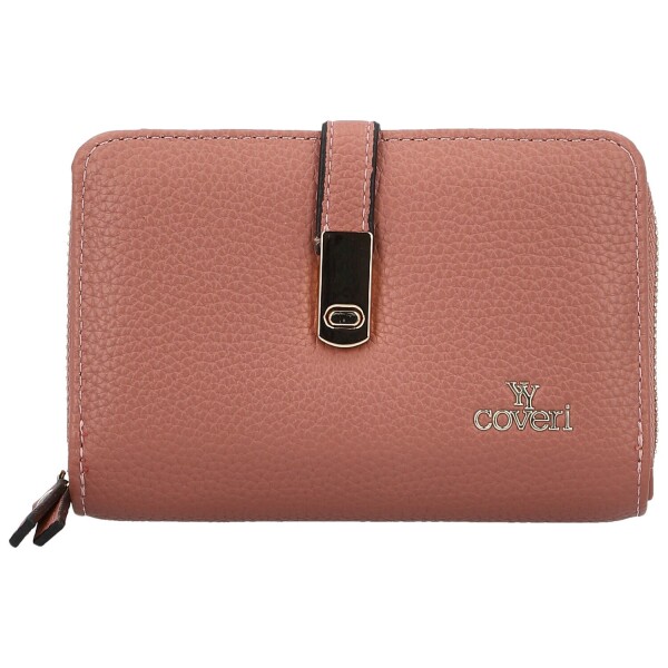 Stylová dámská koženková peněženka Coveri Anya, starorůžová