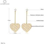 Náušnice Swarovski Elements Cristiani - srdce, Růžová