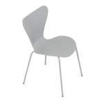 Židle jídelní, šedý plast, čtyřnohá kvová podnož