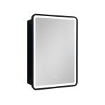 Zrcadlová skříňka s osvětlením SAT 50x71 cm černá SATZGALED5071CE SATZGALED5071CE