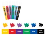 Slupovací barvy AMOS sada 6 x 10,5 ml, šablony