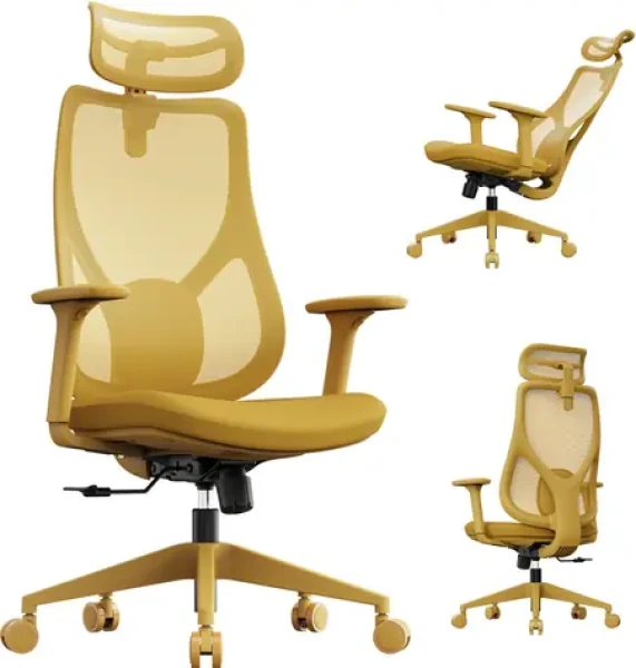 SENSE7 Moyo žlutá / Kancelářské ergonomické křeslo / nosnost 150 kg (5902659848048)