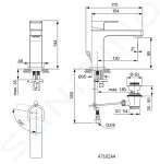 IDEAL STANDARD - Edge Umyvadlová baterie Slim s výpustí, BlueStart, chrom A7102AA