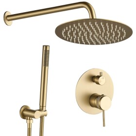 REA - Podomítková sprchová sada Lungo Grip Gold Brush + BOX REA-P8950