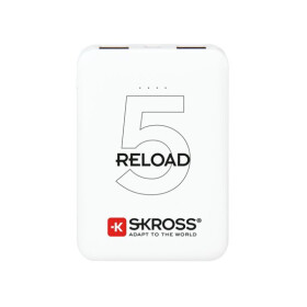 SKROSS DN55 powerbank Reload 5 bílá / 5000mAh / 2x 2A výstup / microUSB kabel (7640166322092)