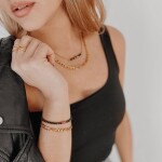 Look 148 - Dámský set šperků – černý turmalín, růžový rubín