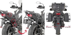 Plr4126 trubkový nosič Kawasaki Versys 1000 (19-24)/Versys 1100 (25) Easy Fit pro boční kufry