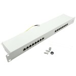 Intellinet 24-Port Cat6a Patchpanel geschirmt 1HE Kabeleinführung 90° abgewinkelt schwarz 24 portů patch panel 483 mm (1