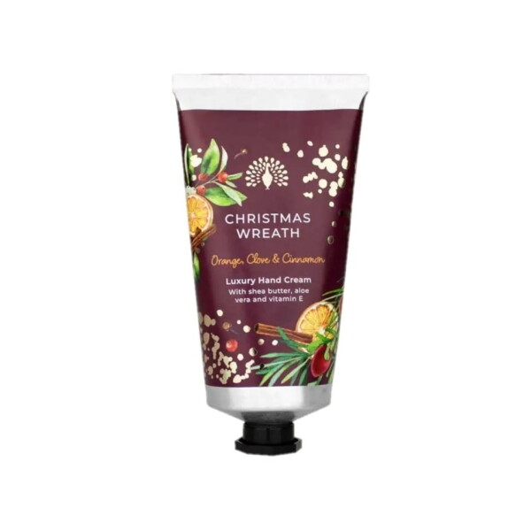 The English Soap Company Krém na ruce Christmas Wreath 75 ml, červená barva, kov