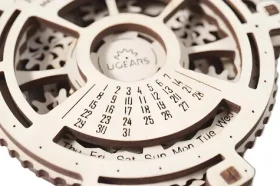 UGEARS 3D dřevěná mechanická skládačka Kalendář