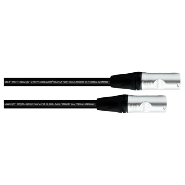 Cordial 15622 RJ45 síťové kabely, propojovací kabely CAT 6A SF/UTP 5.00 m černá krytí PUR 1 ks