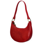 Luxusní dámská kožená kabelka na rameno Delami Vera Pelle Venny, červená