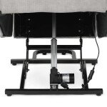 Polohovací křeslo, elektrické zabudované ovládání, béžová, látka, TV-Q8575 CRM2