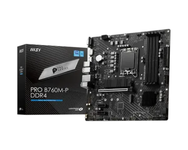 MSI PRO B760M-P DDR4 / B760 / LGA1700 / 4x DDR4 / PCIEx16 / GLAN / mATX (PRO B760M-P DDR4)
