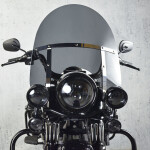 Harley Davidson Flstc Heritage Softail Classic 2018-2023 Plexi Šťít - Světle hnědé / 40 cm / Stříbrná