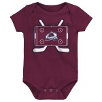 Outerstuff Dětské body Colorado Avalanche NHL Littlest Player 3Pk Creeper Se Velikost: Batole 3-6 Měsíců