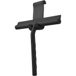 CERANO - Závěsná stěrka do sprchového koutu - s držákem - černá matná - 23x21,5 CER-664630
