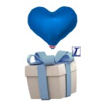 Létající balónek srdce modré 35 cm - TAKARA KOSAN Létající balónek srdce modré 35 cm - TAKARA KOSAN