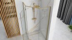 REA/S - Sprchový kout DIAMOND 90x90 BRUSH GOLD Se sprchovou vaničkou Diamond KPL-K6506