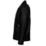 Pánská Kožená Bunda Křivák Belex Indi Brixton Černá Velikost: L