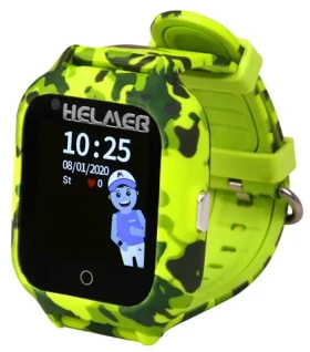 HELMER LK 710 zelená / Dětské hodinky s GPS lokátorem / dotykový / nano SIM / 4G / IP67 / videohovor / Android a iOS (hlmlk710gn)