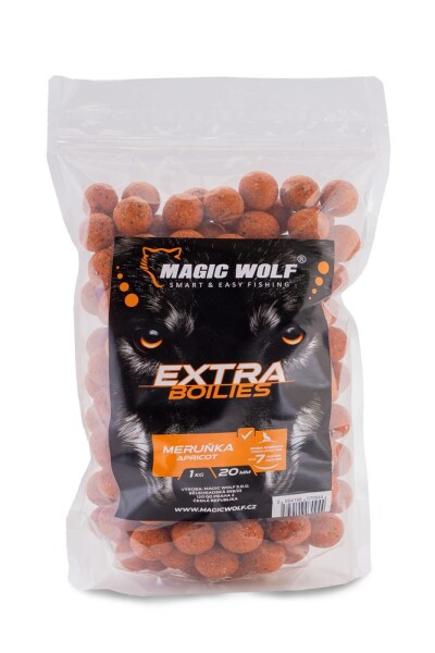 Magic Wolf Boilies Extra 1kg - Meruňka 24mm,Magic Wolf Boilies Extra 1kg - Meruňka 24mm