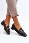 Dámské mokasíny na ploché podrážce s ozdobou černé Iluvana 37