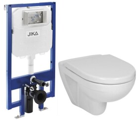 JIKA předstěnový instalační 8 cm systém bez tlačítka + WC JIKA LYRA PLUS + SEDÁTKO DURAPLAST H894652 X LY6