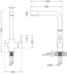 MEXEN/S - Gaspar granitový dřez 1.5 s odkapávačem včetně baterie Duero, černá/stříbrná 6507-73-671600-70