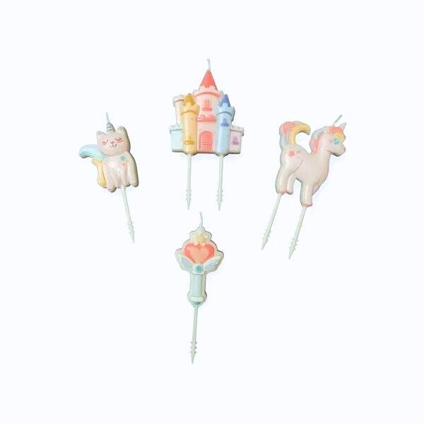 Dortisimo Svíčky Jednorožci a zámek (4 ks)