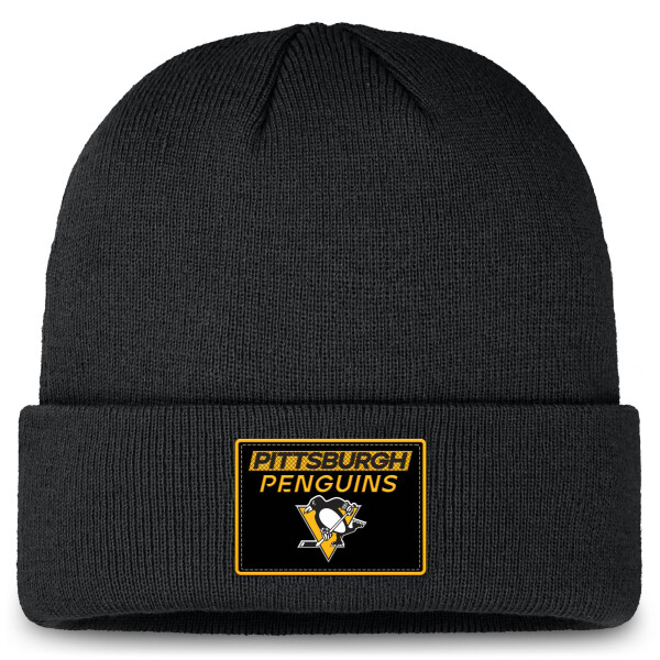 Fanatics Pánská zimní čepice Pittsburgh Penguins NHL Authentic Pro Rink Prime Cuffed Beanie