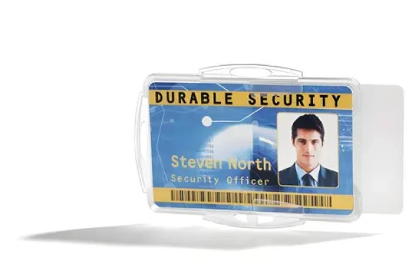 Durable Držák na 2 karty transparentní / Držák na karty / 54 x 85 mm / 10 ks (891919)