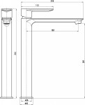 RAV Slezák - NIL - Umyvadlová vysoká baterie bez výpusti, Zlatá Růžová - kartáčovaná, 1/2" NL230.5ZRK