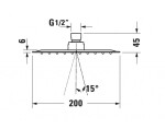DURAVIT - Sprchy Hlavová sprcha, 20x20 cm, chrom UV0660030010