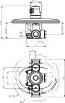 Podomítkový termostat Aquamat chrom NOVASERVIS 2651,0