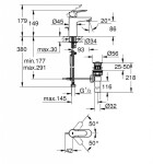 GROHE - BauEdge Umyvadlová baterie, s výpustí, chrom 32819000