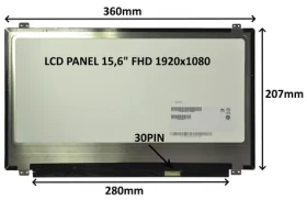 15,6" SIL LCD panel FHD matný / Náhradní díl / 1920x1080 / 30 PIN / úchyty nahoře a dole / LED (77046121)