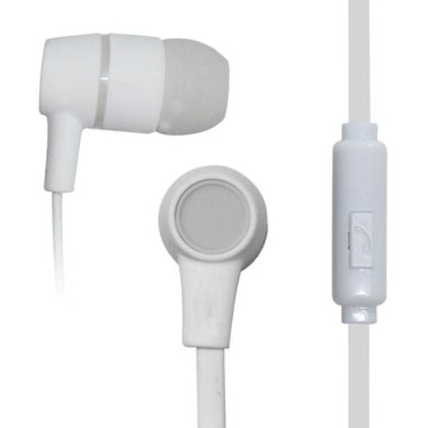 VAKOSS SK-214W bílá / Stereofonní sluchátka do uší s mikrofonem / silikonová (SK-214W)