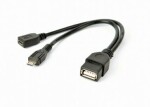 Gembird A-OTG-AFBM-04 USB OTG AF to micro BM + micro BF, 0,15m