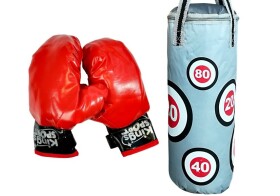 Mamido Dětský boxovací pytel a rukavice 57 x 18 cm