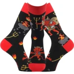 LONKA Ponožky unisex mikulášské TREPIFAJXL s obrázky ČERTŮ (3 páry) 35-38 126300