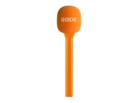 Rode Interview GO oranžová / Ruční adaptér / pro Wireless GO, GO II, GO 3, PRO, ME / ochrana proti větru (INTERVIEWGOORA)