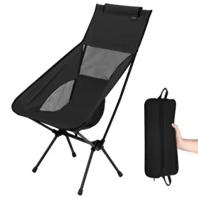 NILS Camp NC3321 černé / Ultralehké skládací křeslo / Nosnost: 120 kg (5908261680984)