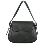 Stylová dámská kožená crossbody kabelka Basilie, černá