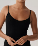Dámské tílko tenkými ramínky ATLANTIC černé Velikost: