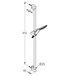 KLUDI - Fizz Sada sprchové hlavice, hadice a tyče 90 cm, chrom 6764005-00