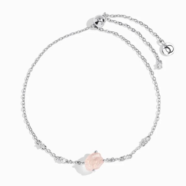 Royal Fashion stříbrný náramek DR24372B-SILVER-ROSEQUARTZ-TOPAZ