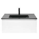 Koupelnová skříňka s umyvadlem SAT B-WAY 79x30x45 cm bílá lesk BWAY80WU4BB BWAY80WU4BB