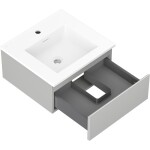 MEXEN/S - Orio koupelnová skříňka 50 cm s umyvadlem Otis, 1 šuplík, šedá mat/bílá mat 91A10-05023-1-BF62-W18M01