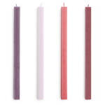 HAY Svíčky Square Candle set 4ks, reds and bordeaux